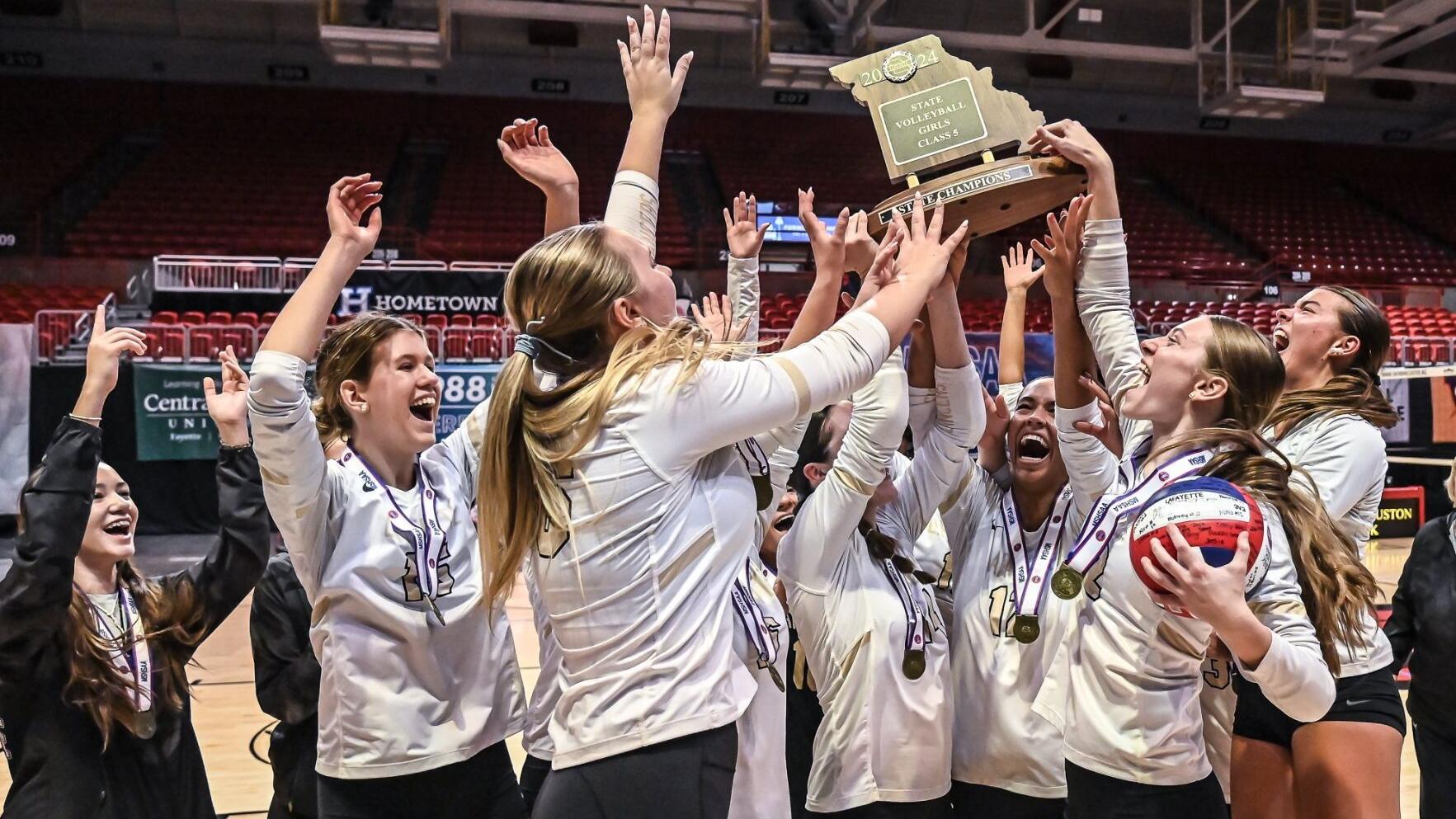 Lafayette sweeps Ozark to claim third successive Class 5 girls volleyball championship